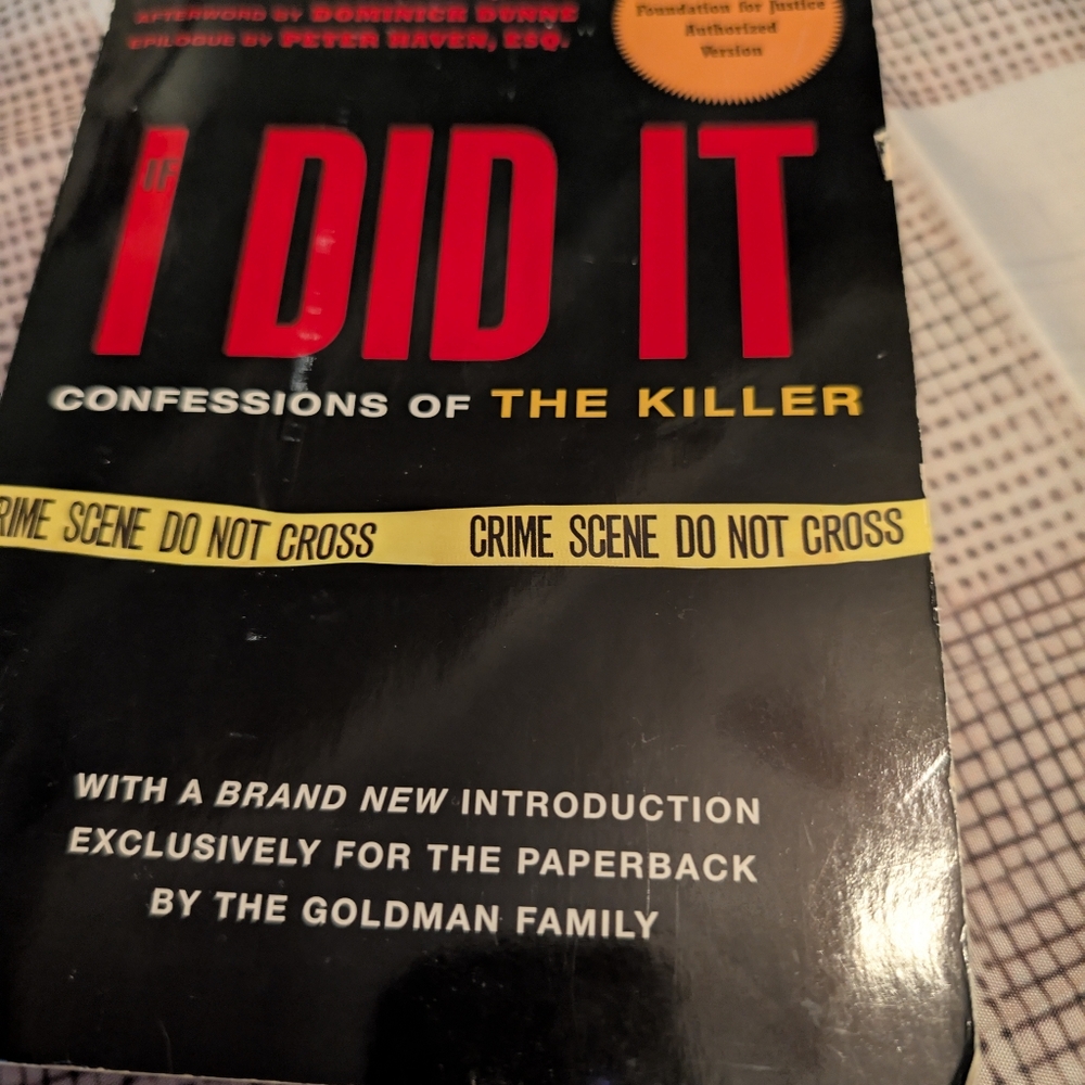 'If I Did It' Book OJ Simpson Original Used
